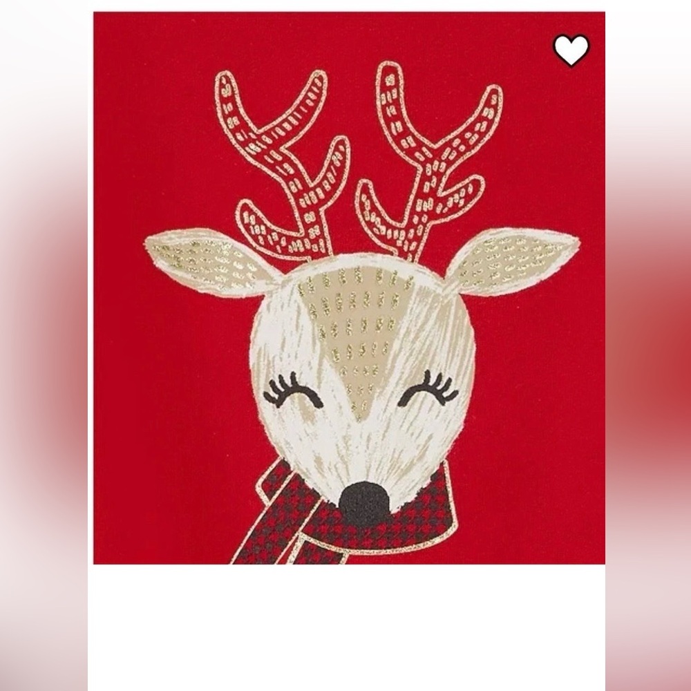 Carter’s Girls 2 piece Reindeer Fleece Top and Leggings - Picture 2 of 8